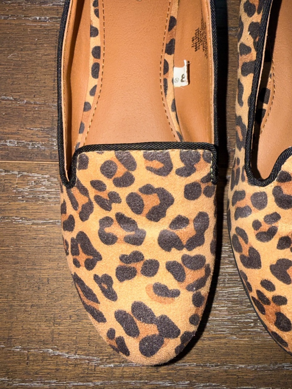 Mossimo Leopard Print Smoking Flats Loafers Size 5.5 Animal Print Slip-On Shoes - Picture 4 of 16